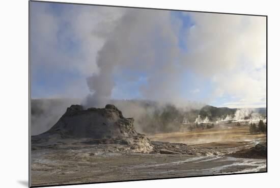 Castle Geyser and Steamy Surrounds, Upper Geyser Basin, Yellowstone National Park, Wyoming, Usa-Eleanor Scriven-Mounted Photographic Print