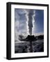 Castle Geyser at Sunrise in Yellowstone National Park, Wyoming, USA-Diane Johnson-Framed Photographic Print