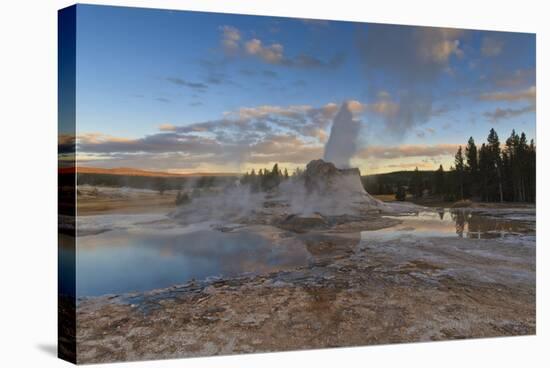 Castle Geyser at Sunset-Eleanor-Stretched Canvas