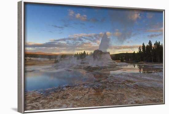 Castle Geyser at Sunset-Eleanor-Framed Photographic Print