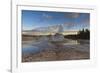 Castle Geyser at Sunset-Eleanor-Framed Photographic Print