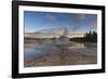 Castle Geyser at Sunset-Eleanor-Framed Photographic Print