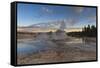 Castle Geyser at Sunset-Eleanor-Framed Stretched Canvas