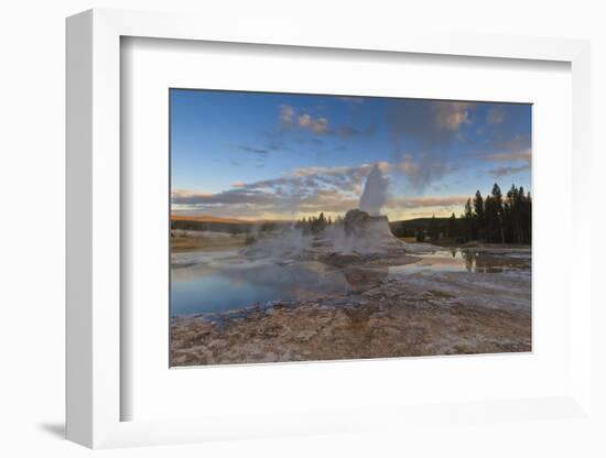 Castle Geyser at Sunset-Eleanor-Framed Photographic Print