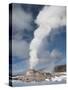Castle Geyser Erupting in Winter Landscape, Yellowstone National Park, UNESCO World Heritage Site, -Kimberly Walker-Stretched Canvas