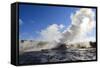 Castle Geyser Steam Blocks Sun-Eleanor-Framed Stretched Canvas