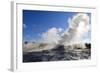 Castle Geyser Steam Blocks Sun-Eleanor-Framed Photographic Print