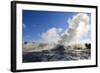 Castle Geyser Steam Blocks Sun-Eleanor-Framed Photographic Print