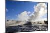 Castle Geyser Steam Blocks Sun-Eleanor-Mounted Photographic Print