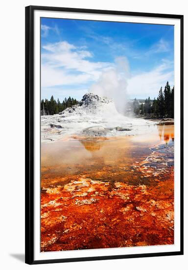 Castle Geyser Yellowstone Park-null-Framed Premium Giclee Print