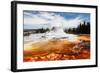 Castle Geyser Yellowstone Park-null-Framed Art Print