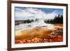 Castle Geyser Yellowstone Park-null-Framed Art Print