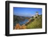 Castle Gutenfels High Above the Rhine, Autumn, on the Bottom Left the Town Kaub-Uwe Steffens-Framed Photographic Print