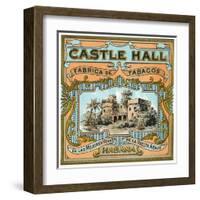 Castle Hall Brand Cigar Outer Box Label-Lantern Press-Framed Art Print