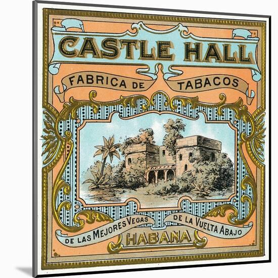 Castle Hall Brand Cigar Outer Box Label-Lantern Press-Mounted Art Print