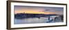 Castle Hill and the River Danube Illuminated at Sunset, Castle Hill, Budapest, Hungary-Doug Pearson-Framed Photographic Print