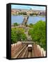 Castle Hill Funicular, Budapest, Hungary-Miva Stock-Framed Stretched Canvas