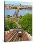 Castle Hill Funicular, Budapest, Hungary-Miva Stock-Stretched Canvas