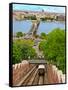 Castle Hill Funicular, Budapest, Hungary-Miva Stock-Framed Stretched Canvas