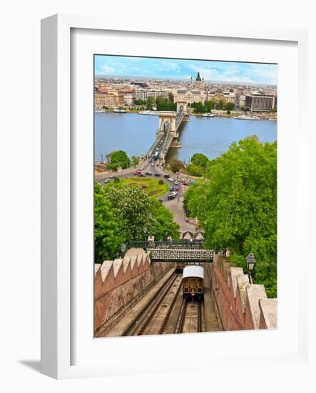 Castle Hill Funicular, Budapest, Hungary-Miva Stock-Framed Photographic Print