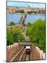 Castle Hill Funicular, Budapest, Hungary-Miva Stock-Mounted Photographic Print