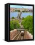 Castle Hill Funicular, Budapest, Hungary-Miva Stock-Framed Stretched Canvas