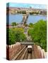 Castle Hill Funicular, Budapest, Hungary-Miva Stock-Stretched Canvas