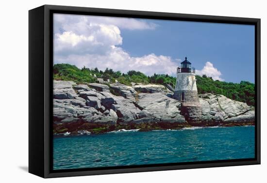 Castle Hill Lighthouse, Newport, RI-George Oze-Framed Stretched Canvas