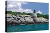 Castle Hill Lighthouse, Newport, RI-George Oze-Stretched Canvas