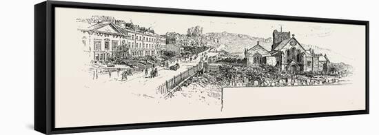 Castle Hill, Scarborough, with the Church-null-Framed Stretched Canvas