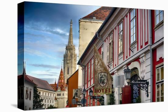 Castle Hill Street Scene I Budapest, Hungary-George Oze-Stretched Canvas