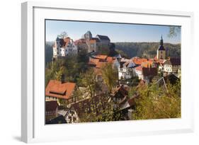 Castle Hohnstein in Autumn, Hohnstein, Saxon Switzerland, Germany-Peter Adams-Framed Photographic Print