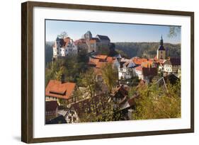 Castle Hohnstein in Autumn, Hohnstein, Saxon Switzerland, Germany-Peter Adams-Framed Photographic Print