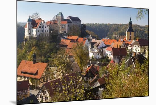 Castle Hohnstein in Autumn, Hohnstein, Saxon Switzerland, Germany-Peter Adams-Mounted Photographic Print