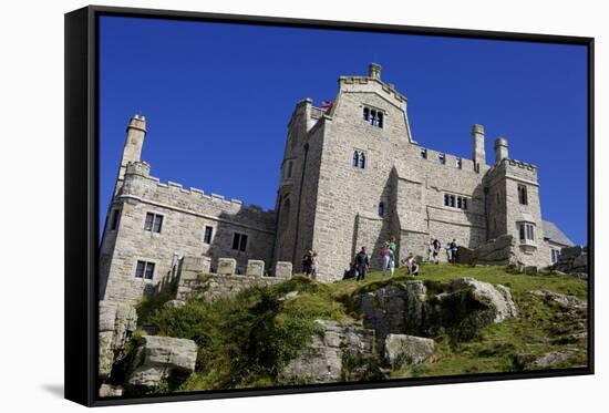 Castle House on St. Michael's Mount, Marazion, Cornwall, England, United Kingdom, Europe-Simon Montgomery-Framed Stretched Canvas