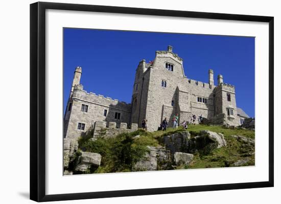 Castle House on St. Michael's Mount, Marazion, Cornwall, England, United Kingdom, Europe-Simon Montgomery-Framed Photographic Print