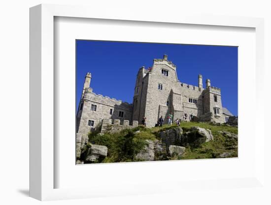 Castle House on St. Michael's Mount, Marazion, Cornwall, England, United Kingdom, Europe-Simon Montgomery-Framed Photographic Print