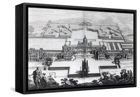 Castle Howard, from 'Vitruvius Britannicus' by Colen Campbell, Engraved by Hendrik Hulsbergh-Colen Campbell-Framed Stretched Canvas