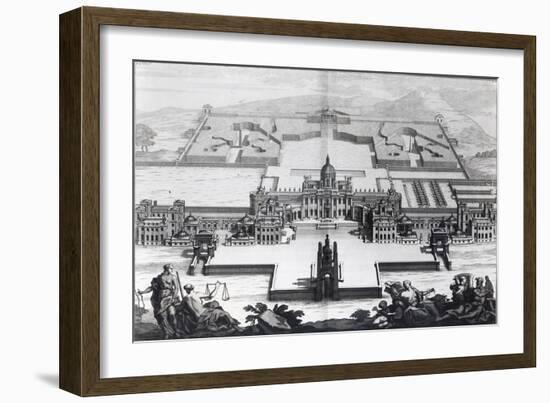 Castle Howard, from 'Vitruvius Britannicus' by Colen Campbell, Engraved by Hendrik Hulsbergh-Colen Campbell-Framed Giclee Print