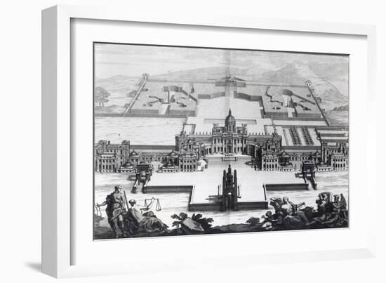 Castle Howard, from 'Vitruvius Britannicus' by Colen Campbell, Engraved by Hendrik Hulsbergh-Colen Campbell-Framed Giclee Print