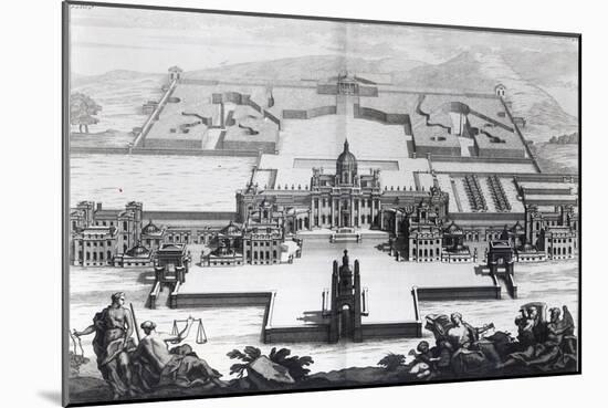 Castle Howard, from 'Vitruvius Britannicus' by Colen Campbell, Engraved by Hendrik Hulsbergh-Colen Campbell-Mounted Giclee Print