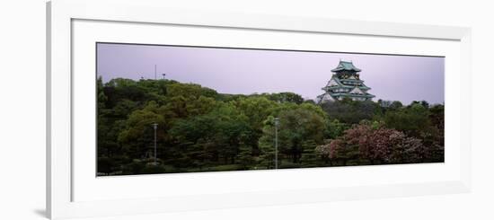 Castle in a Forest, Osaka Castle, Chuo Ward, Osaka, Osaka Prefecture, Kinki Region, Honshu, Japan-null-Framed Photographic Print