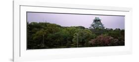 Castle in a Forest, Osaka Castle, Chuo Ward, Osaka, Osaka Prefecture, Kinki Region, Honshu, Japan-null-Framed Photographic Print