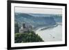 Castle Katz and the Lorelei Above the River Rhine, St. Goarshausen, Rhine Gorgegermany, Europe-Michael Runkel-Framed Photographic Print