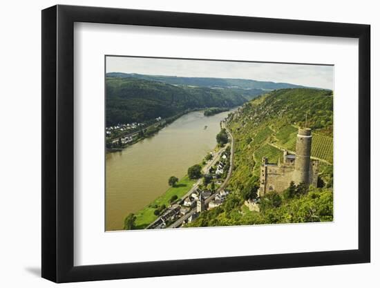 Castle Maus and River Rhine, Rhineland-Palatinate, Germany, Europe-Jochen Schlenker-Framed Photographic Print