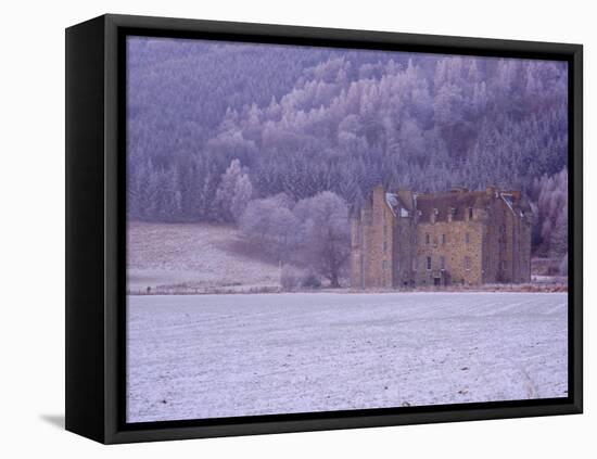 Castle Menzies in Winter, Weem, Perthshire, Scotland, UK, Europe-Kathy Collins-Framed Stretched Canvas