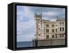 Castle Miramare near Trieste-enricocacciafotografie-Framed Stretched Canvas