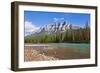 Castle Mountain Behind the Bow River at Castle Junction-Neale Clark-Framed Photographic Print