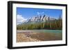 Castle Mountain Behind the Bow River at Castle Junction-Neale Clark-Framed Photographic Print