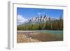 Castle Mountain Behind the Bow River at Castle Junction-Neale Clark-Framed Photographic Print